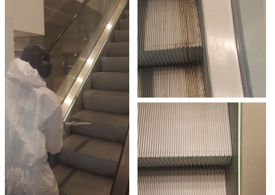 Nettoyage cryogénique d'un escalator