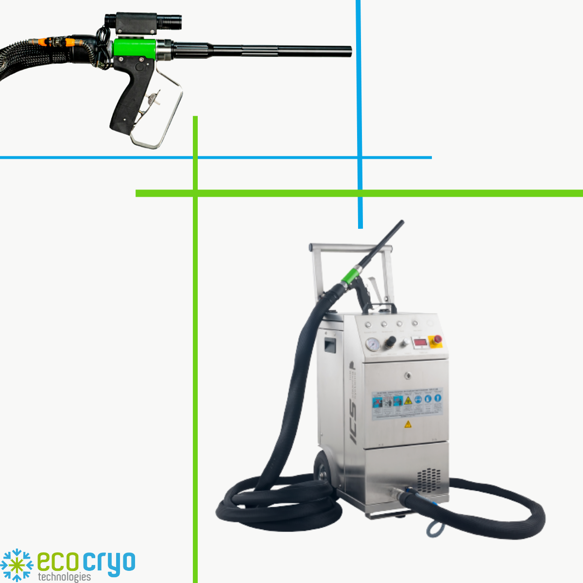 Machine IC 310 avec pistolet pour du nettoyage cryogénique